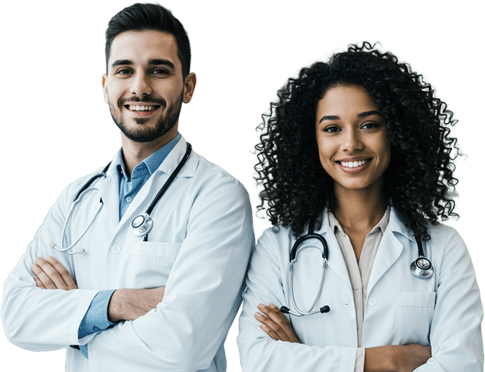 Equipe médica usando Lucimed